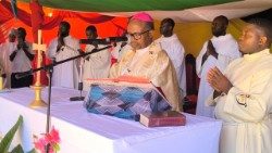 Dom Inácio Saúre, na Missa da Ordenação sacerdotal do Padre Leandro José Langa