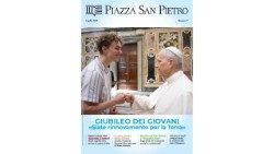 The front page of the July edition of Piazza San Pietro