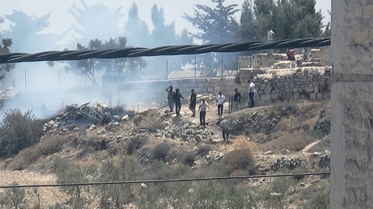 Los daños de los ataques contra los habitantes de Taibeh