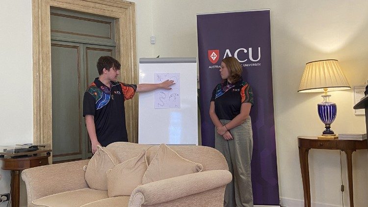 Drew Campbell and Jacob Lasserre during their presentation