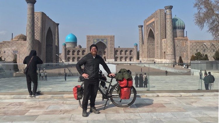 Louis-Xavier Durieux et son vélo.