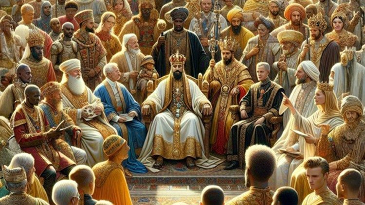 இஸ்ரயேல் மக்கள் முன்னிலையில் அரசர் தாவீது 