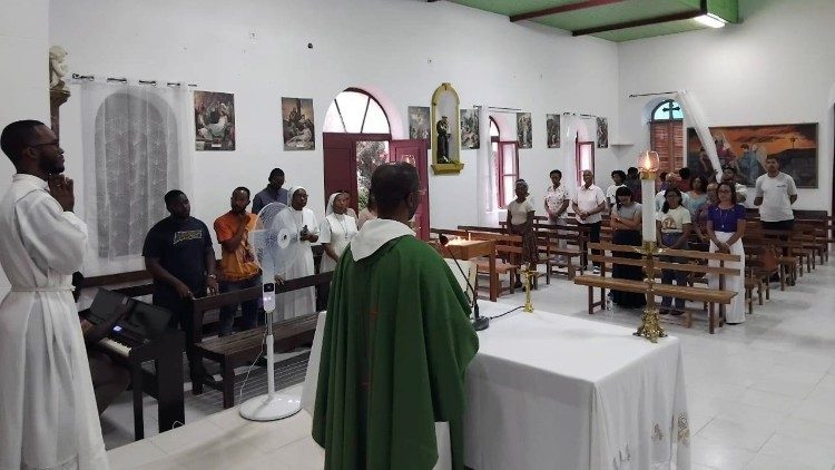 Celebração da Eucaristia com os seminaristas da diocese de Mindelo