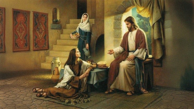 Jezu Krishti me Martën e Marinë