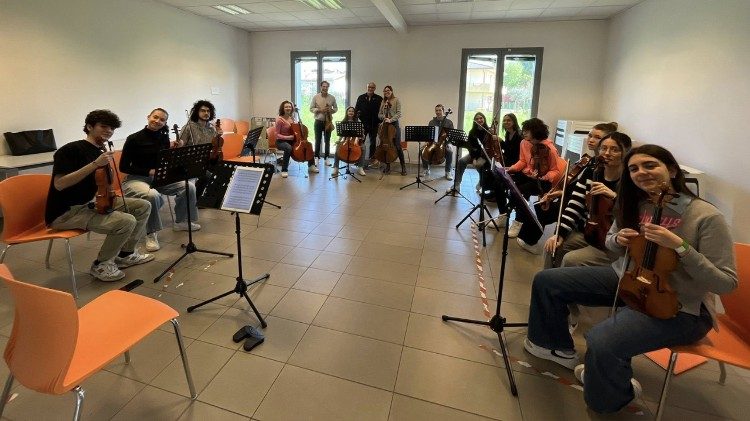 L'Auditorium Chamber Orchestra durante un momento di prove