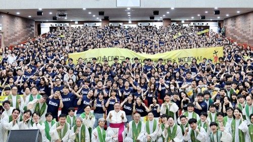The Archdiocese of Seoul's send-off event for the young Catholics travelling to Rome