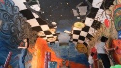 I giovani di Nisida al lavoro nella loro "Cappella Sistina"