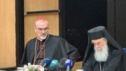 2025.07.22 Conferenza stampa Pizzaballa-Teofilo III su Gaza