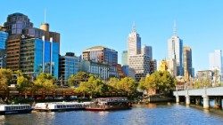 Melbourne, capitale de l'État de Victoria, au sud-est de l'Australie.