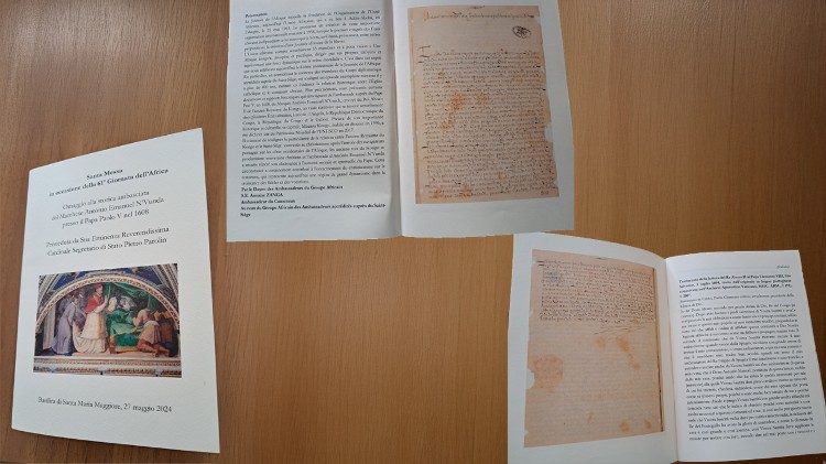 Carta do Reino do Congo ao Pontífice, reproduzida no livrete da Missa celebrada na Basilica de Santa Maria Maior a 27/5/2024 e presidida pelo Cardeal Pietro Parolin