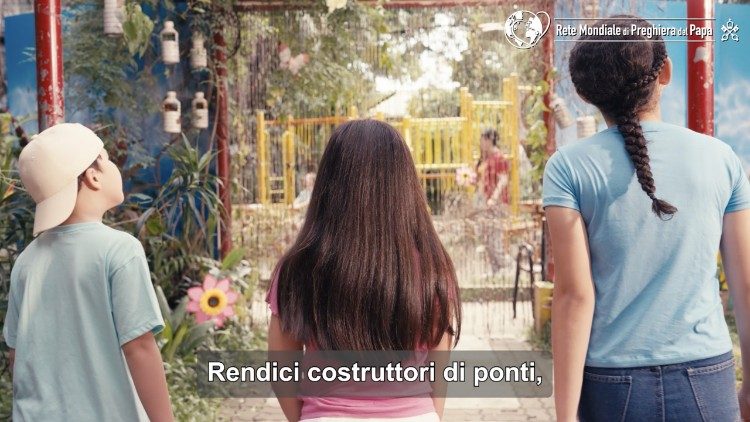 Una immagine del filmato diffuso dalla Rete Mondiale di preghiera del Papa