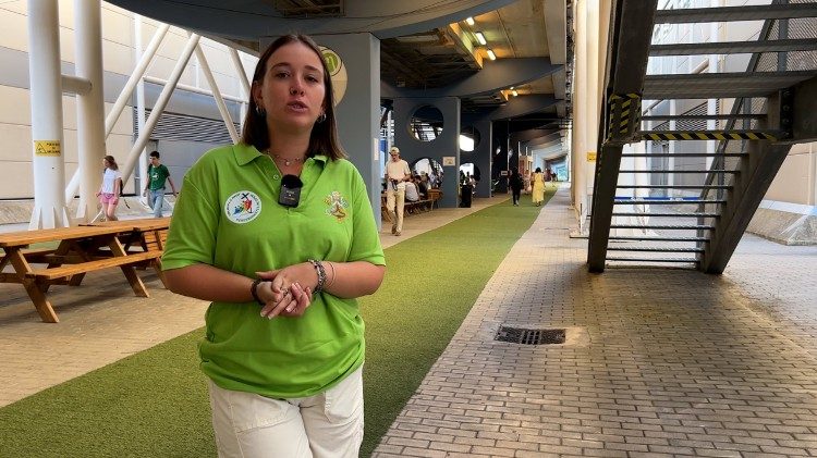 Sofia Colonna, 22 ans originaire d'Italie, travaille comme agent de sécurité pour le Jubilé