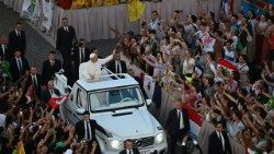 Ojciec Święty pozdrawia uczestników Jubileuszu Młodzieży