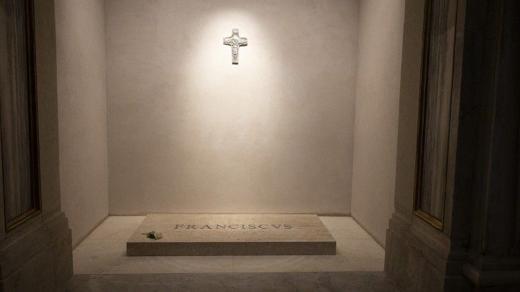 Grób papieża Franciszka w Bazylice Matki Bożej Większej