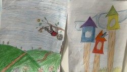 Zeichnung eines Kindes, das von der georgischen Caritas in Tbilisi betreut wird