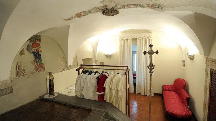 La "sala de las lágrimas" durante el cónclave del 2013.