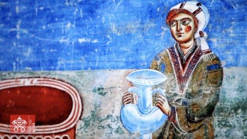 Tedaj je prišla neka žena iz Samarije, da bi zajela vode. Jezus ji je rekel: »Daj mi piti!« 