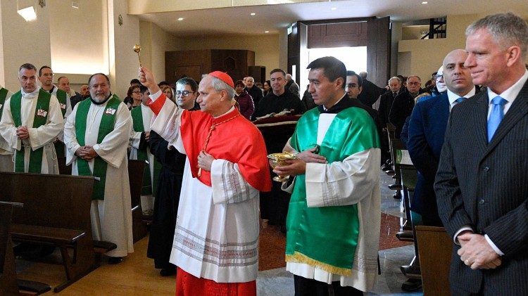 Kardinolas R. F. Prevostas OSA Šv. Monikos bažnyčioje