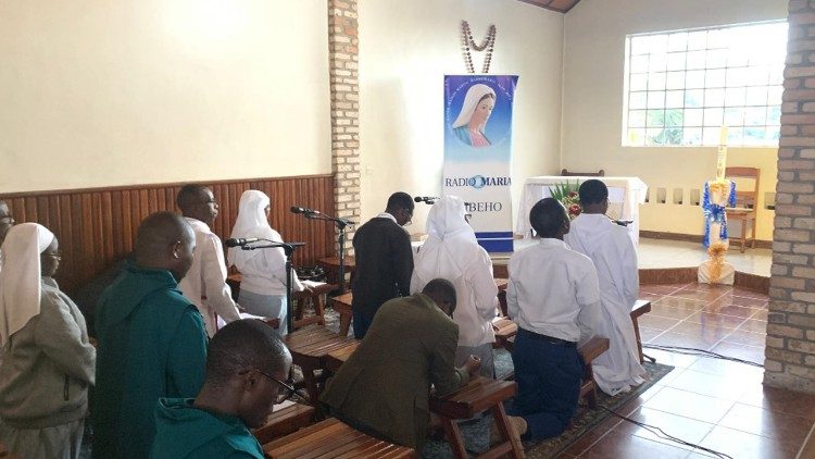 Prayers at Kibeho Marian Shrine