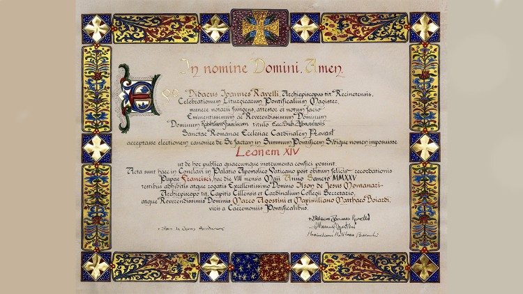 Urkunde zur Annahme der Papstwahl (© Ucepo)  