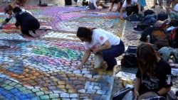 Artisti in piazza di Santa Maria in Trastevere