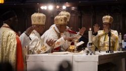 Divine Liturgie de rite éthiopien le 12 mai dans la basilique Saint-Pierre. 