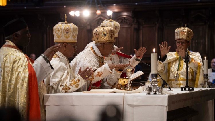 Divine Liturgie de rite éthiopien le 12 mai dans la basilique Saint-Pierre. 