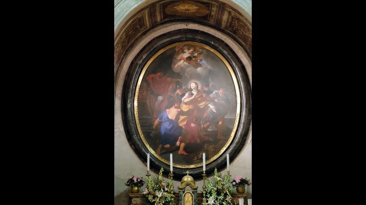 Estasi di Santa Monica, Cattedrale di Sant'Aurea a Ostia Antica