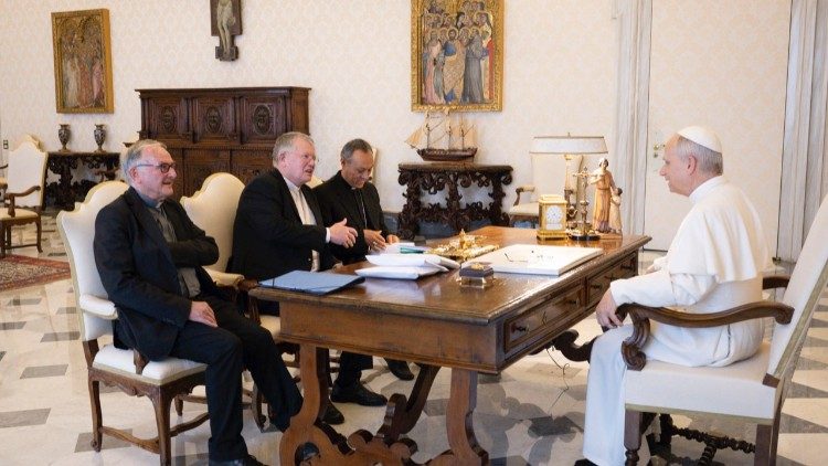 El Papa León XIV recibe la presidencia del CELAM. 