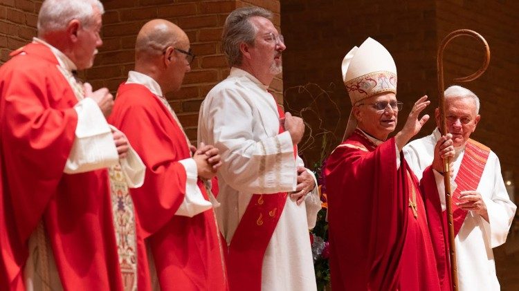 Cardinal Prevost concelebrates Mass at the Parish of St Jude, Chicago