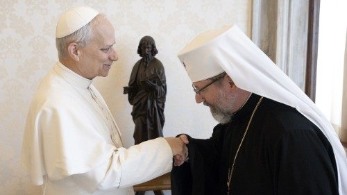 Lev XIV. prijal hlavu Ukrajinskej gr&eacute;ckokatol&iacute;ckej cirkvi Mons. Ševčuka