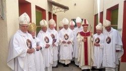 File Photo of Bishop Robert Prevost with the apostolic nuncio, Archbishop Gualtieri (fourth from left) in Peru