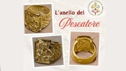 El anillo del pescador, foto publicada por la Oficina de Celebraciones Litúrgicas del Sumo Pontífice.