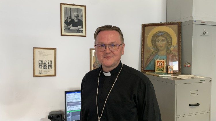 El arzobispo Nikolai Dubinin, obispo auxiliar de la arquidiócesis de la Madre de Dios en Moscú.