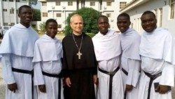 Fr. Robert Prevost (now Pope Leo XIV) as Augustinian Prior General while visiting Nigeria in 2016