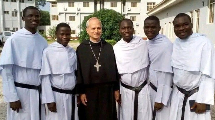 Fr. Robert Prevost (now Pope Leo XIV) as Augustinian Prior General while visiting Nigeria in 2016