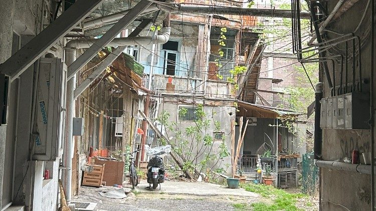 Heruntergekommen: Hinterhof in Tiflis