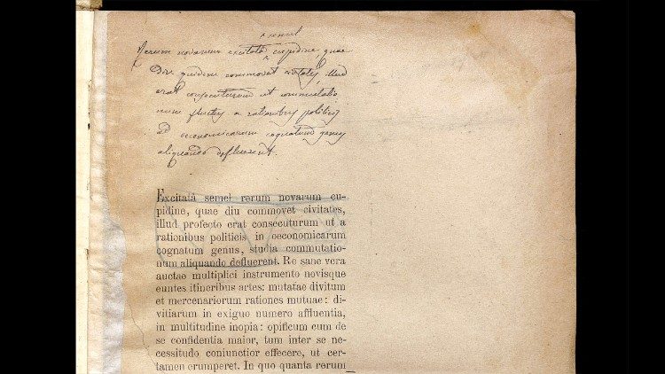 Testo con il cambio dell'incipit