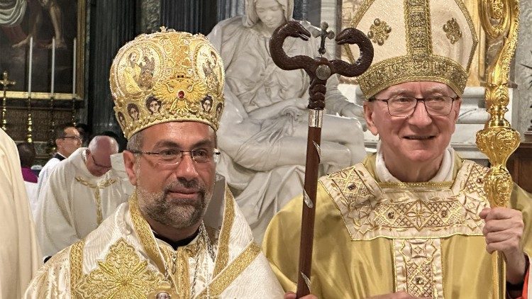 Apostolski nuncij v Belorusiji Ignazio Ceffalia in kard. Pietro Parolin