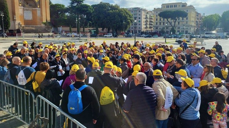 Il gruppo di pellegrini proveniente da Cosenza