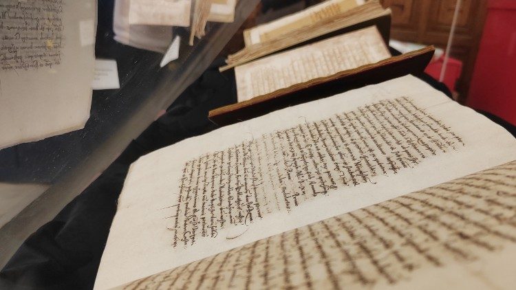 Los manuscritos expuestos