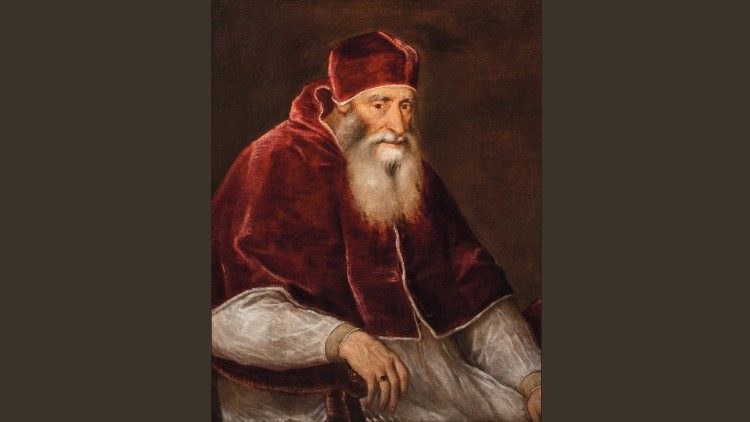 Tiziano, Retrato del Papa Pablo III con camauro, 1546, colección privada