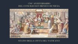 Das Konzil von Nizäa als Motiv einer Vatikan-Briefmarke von 2025