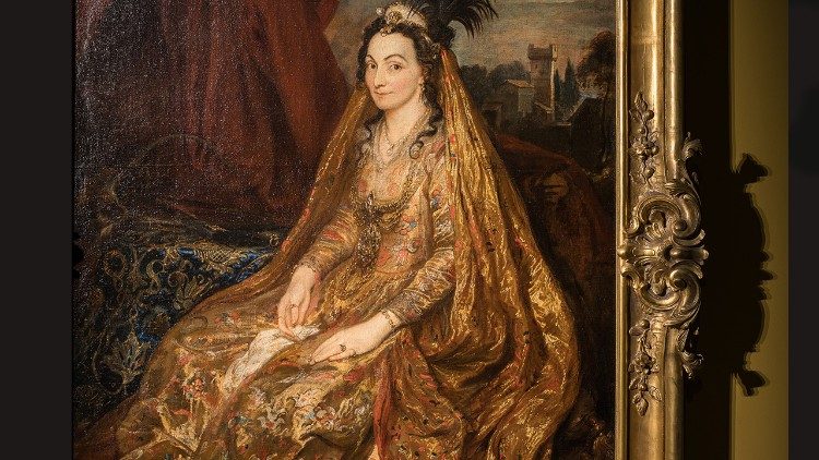 Sir Anthony van Dyck, Teresa, o Teresia Sampsonia (particolare) 1622, olio su tela, 200×133,4 cm, National Trust Collections, Petworth House 