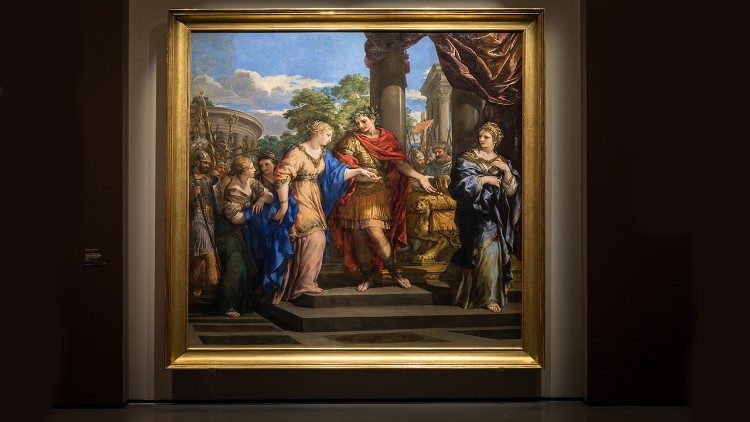 Pietro da Cortona, Cesare rimette Cleopatra sul trono del Regno d’Egitto, 1637, circa olio su tela, Lione, Musée des Beaux-Arts
