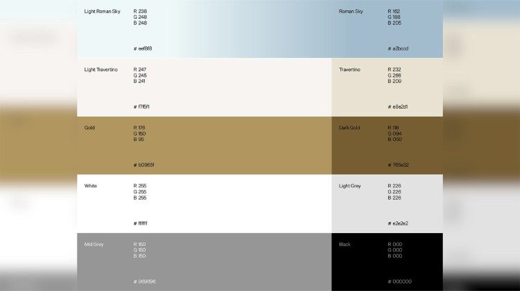 Juan Carlos Yto released the color palette for the website