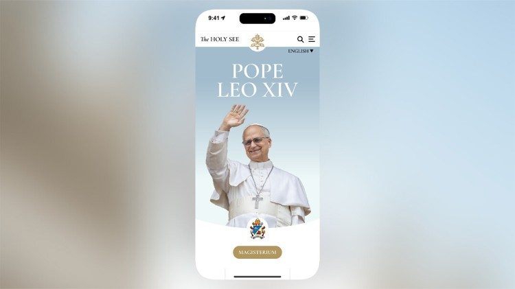 Vatican.va's new design sports an image of Pope Leo XIV