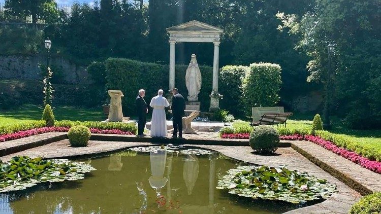 Papa Leon al XIV-lea la Casetel Gandolfo.