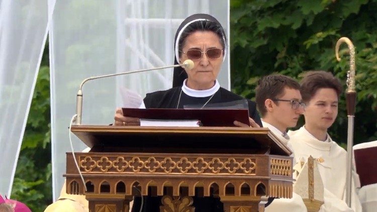 Um momento da celebração