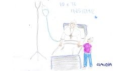 Un desen transmis papei de un copil internat la spitalul ”Bambino Gesù"